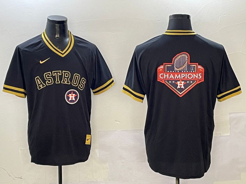 Men Houston Astros Blank Black Gold Game 2025 Nike MLB Jersey style 15->houston astros->MLB Jersey